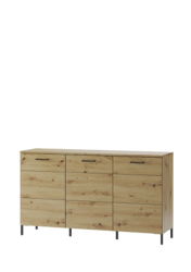 LAKI 36 KOMODA 3 DVÍŘKOVÁ dub artisan / černý mat ORFA